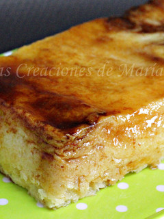 Una foto de Pudín de manzana al microondas