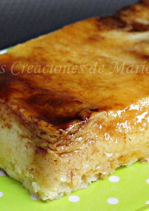 Una foto de Pudín de manzana al microondas