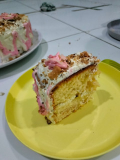 Foto resep Sponge Cake Vanila Pondan with Butter Cream Homemade