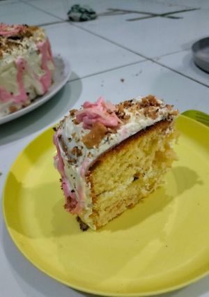 Foto resep Sponge Cake Vanila Pondan with Butter Cream Homemade