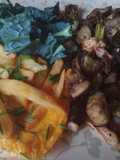Verduras en la freidora sin aceite