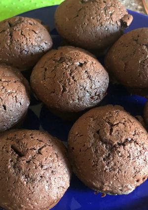 Una foto de Magdalenas de chocolate sin gluten