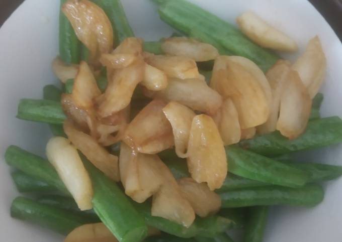 Cara Buat Buncis Cah Bawang putih👍 Kekinian