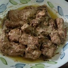A picture of Afghani style chicken without charcoal effect.