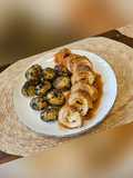 Pechuga de pollo con salsa de maracuyá