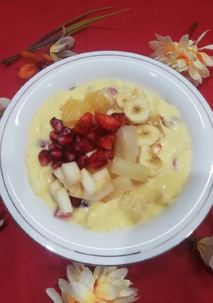 A picture of Fruit custard.