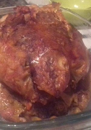 Gombával töltött kakas édesburgonyával recept fotója