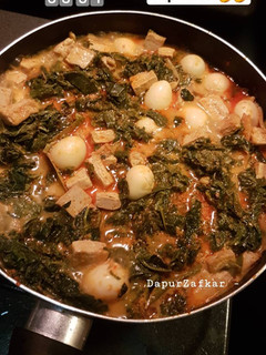 Foto resep Daun singkong masak santan