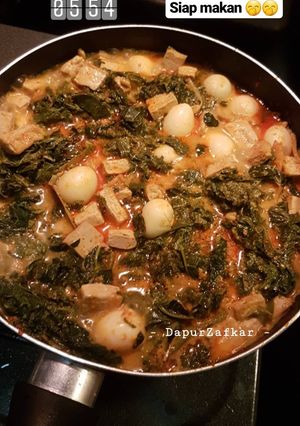 Foto resep Daun singkong masak santan