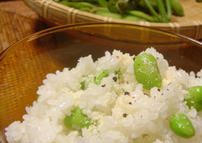 Easiest Way to Make Any-night-of-the-week Edamame rice with black
pepper and parmesan cheese