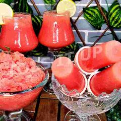 Non Alcoholic Watermelon Coolers Watermelon Slush Watermelon Ice cream Three Varieties One Recipe A picture of Non Alcoholic Watermelon Coolers Watermelon Slush Watermelon Ice cream Three Varieties One Recipe.