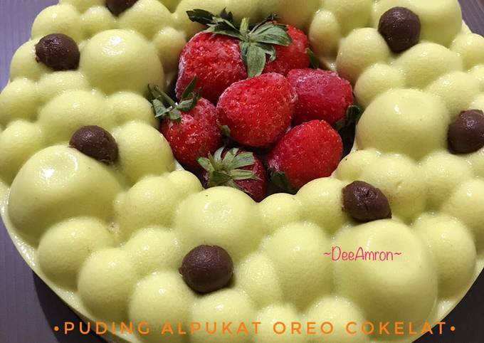 Puding Alpukat Oreo Cokelat