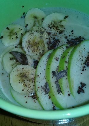 Una foto de Desayuno con avena y banana