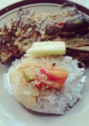 Foto resep pari asap kuah santan