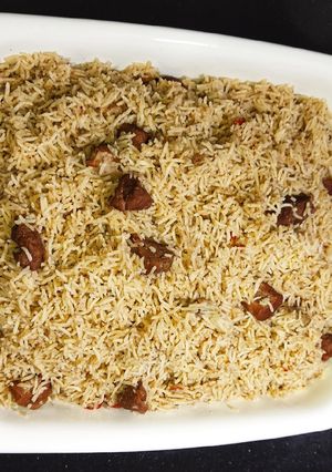 A picture of Beef Pulao.