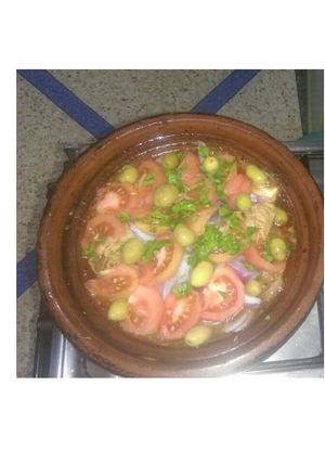 صورة لوصفة طاجين بالديك الرومي