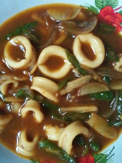 Foto resep Cumi oseng cabe hijau asam manis pedas