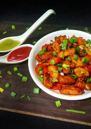 A picture of Baby Corn Manchurian.