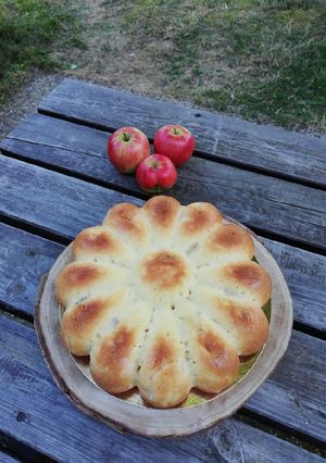 Une photo de Gâteau marguerite aux pommes 🍎🌼🍎