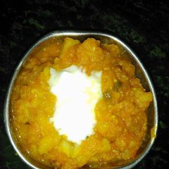 A picture of Brinjal puree.