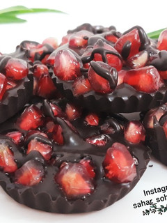 عکسی از دستور #یلدا_کوکپد انار شکلاتیchocolate pomegranate