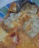 Una tortilla de berenjenas y tomates 🍆🍅