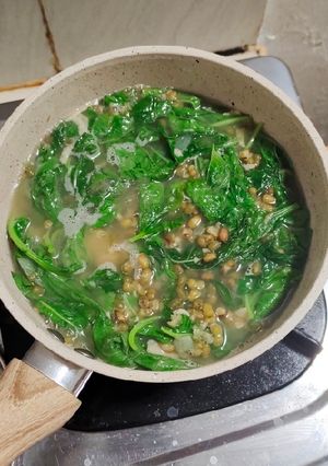 Foto resep Sayur bayam kacang hijau