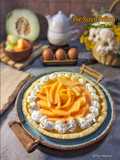 Pie susu teflon topping melon