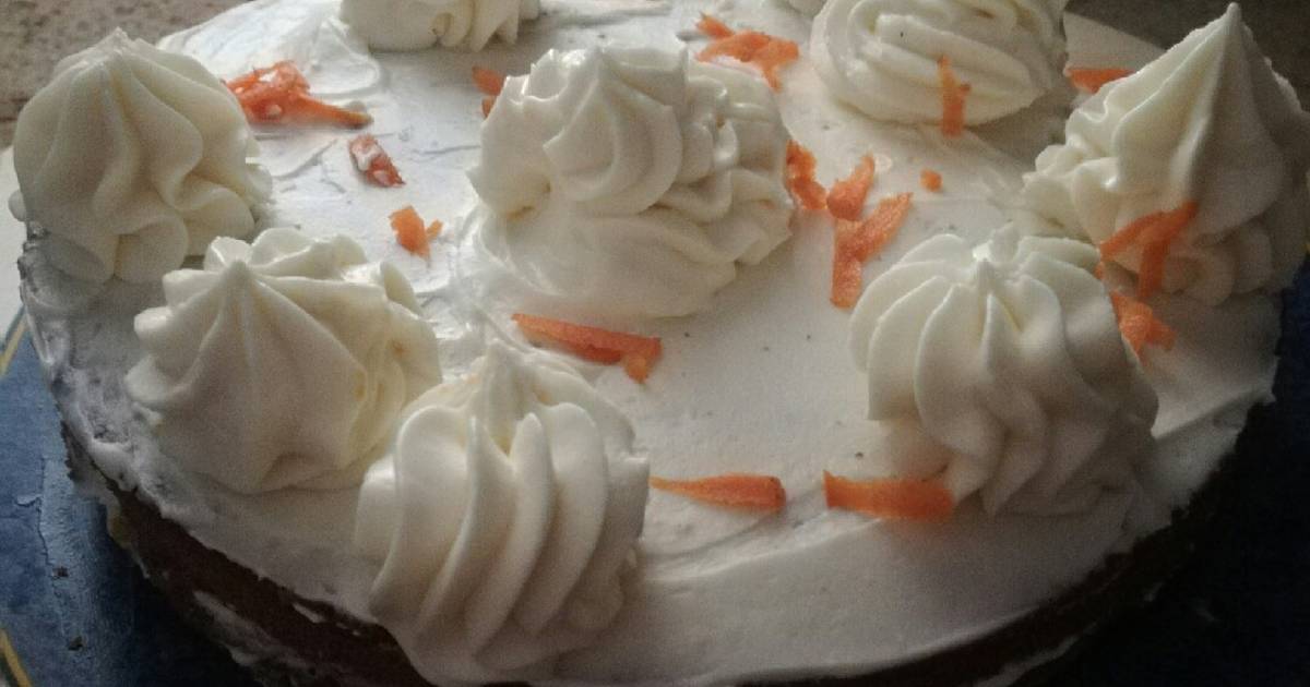 Bizcocho de zanahoria con crema de queso Receta de lili Cookpad