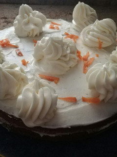 Una foto de Bizcocho de zanahoria con crema de queso