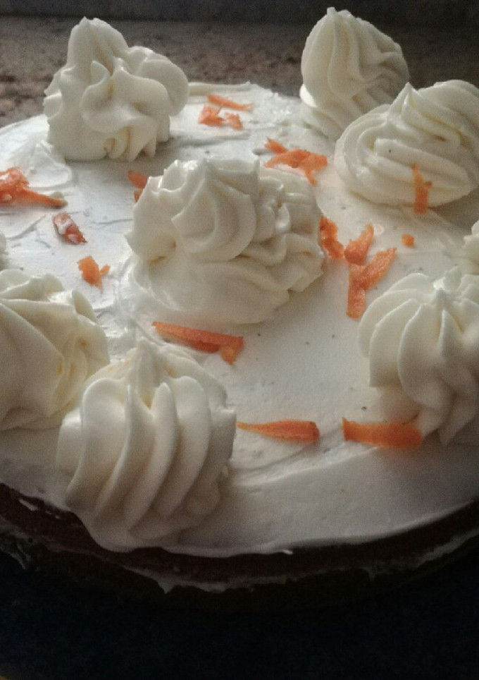 Una foto de Bizcocho de zanahoria con crema de queso