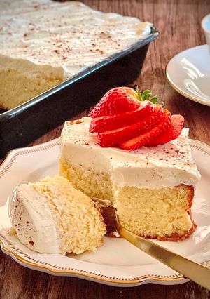 Una foto de 🇲🇽 PASTEL TRES LECHES (México)