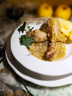 Una foto de Pollo en Salsa de Manzana y Sidra