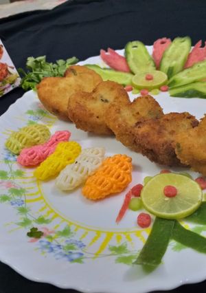 A picture of Chicken tikka mint croqqets.