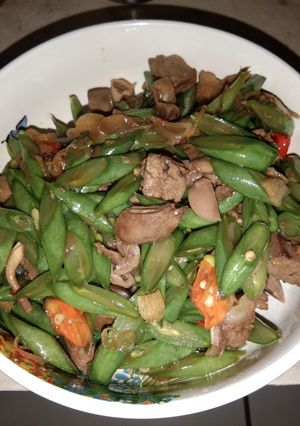 Foto resep Oseng buncis ati ayam