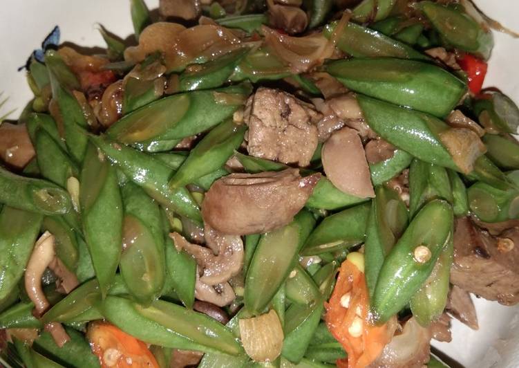 Resep Oseng buncis ati ayam Lezat