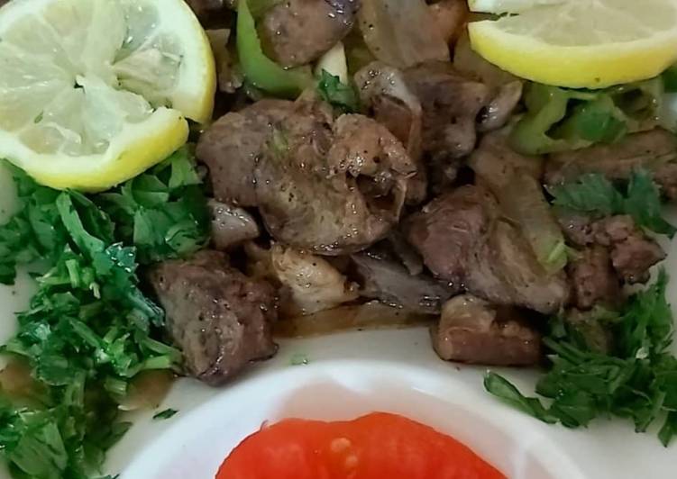 كبدة الدجاج بتتبيلة مميزة 👍🏃‍♀️يلا بسرعة....