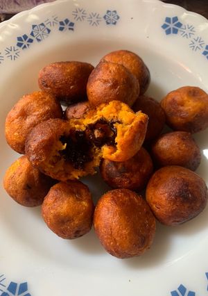 Foto resep Bola ubi isi coklat (cekodok ubi)
