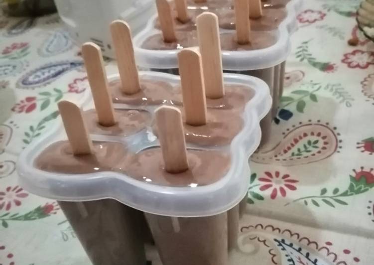 Cara Gampang Menyiapkan Ice cream Chocolat pop ice lembut, Enak Banget