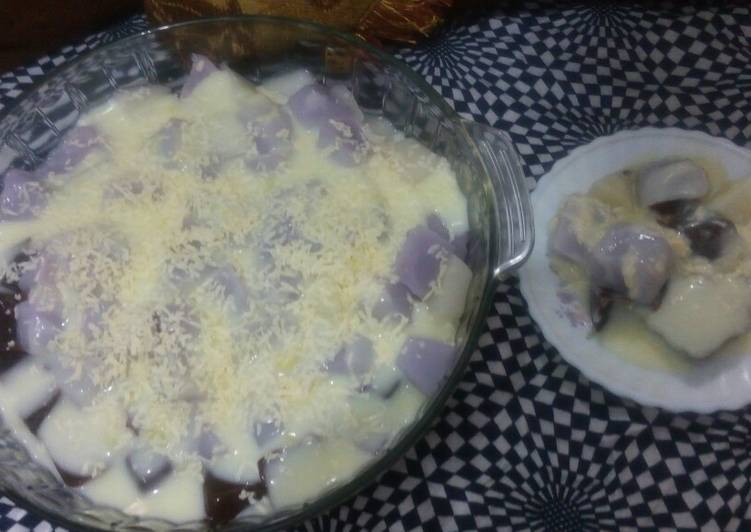 Puding Vla kotak tabur keju