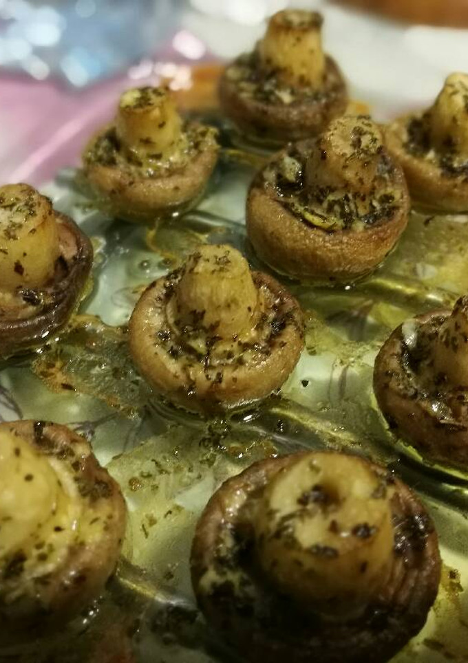 Una foto de Champiñones con ajito