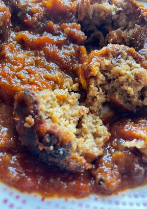 Una foto de Albóndigas veganas emborrachadas con vino