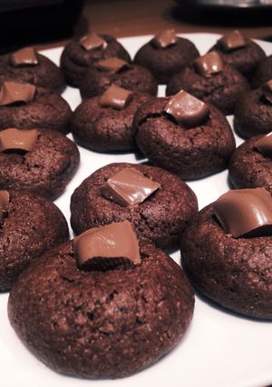 A picture of Mini Double Chocolate Cookies!.