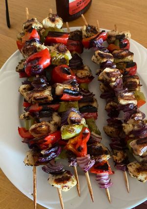 Csirkés fajita nyárs recept fotója