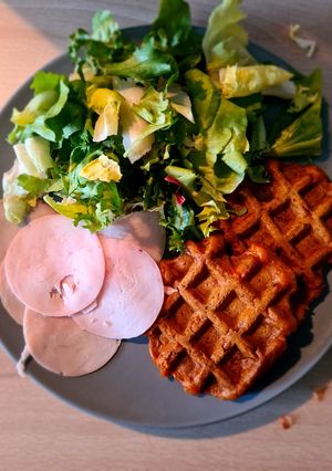 Une photo de Gaufre de patate douce
