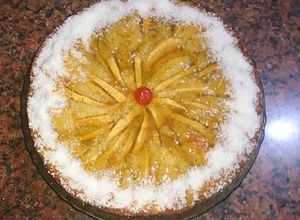 Una foto de Torta de manzana y moscato