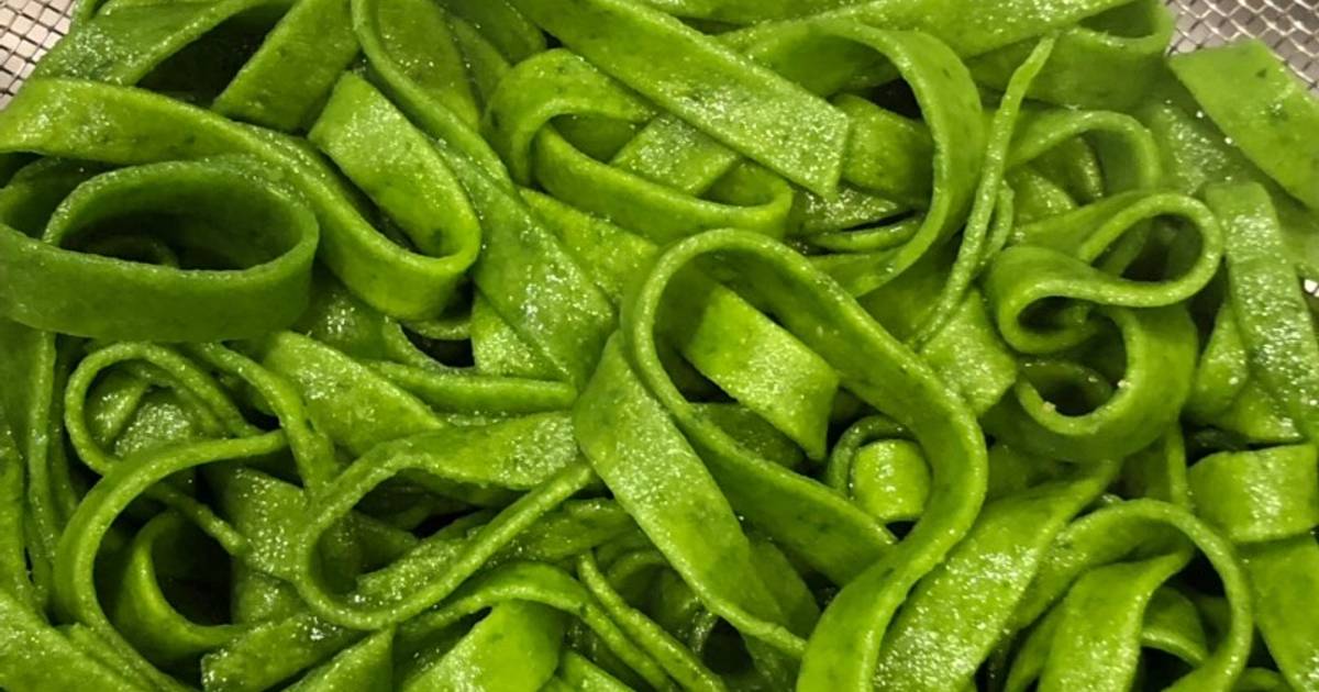 Fresh spinach vegan pasta Recipe by MadLucky Mama - Cookpad