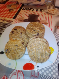Una foto de Galletas de manzana, avena y chocolate