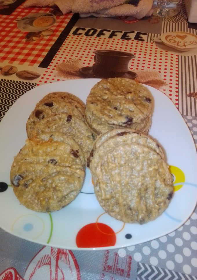 Una foto de Galletas de manzana, avena y chocolate