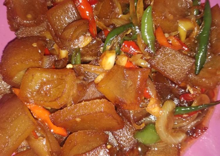 Kikil kecap cabai hijau